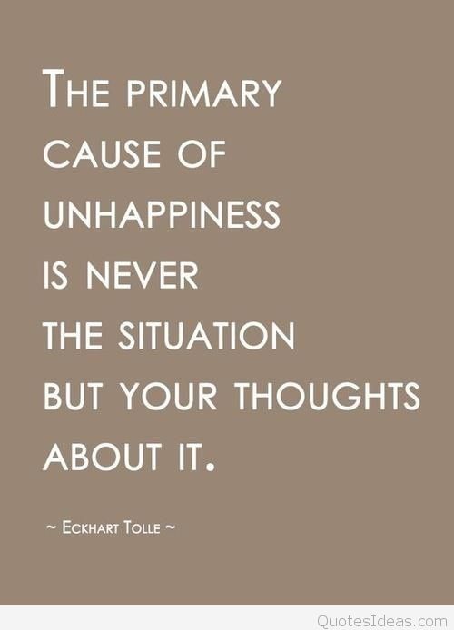 Unhappiness-thinking-quote-Eckhart-Tolle